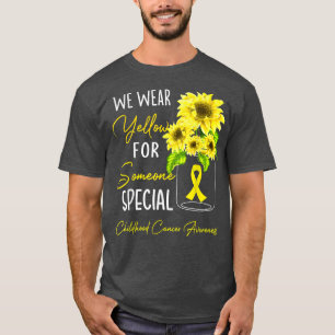Camiseta Mulheres Girassol Vestimos Cancer Amarelo A