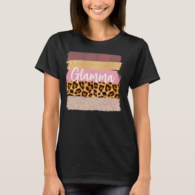 Camiseta Mulheres Glamma Glam mães Nana Trendy Leopard  (Frente)