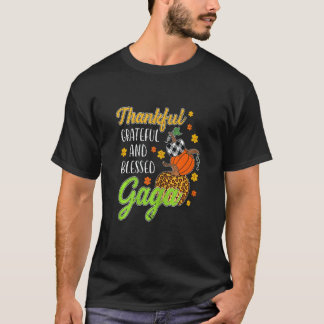 Camiseta Mulheres Graças Feliz Abençoada Gaga outono