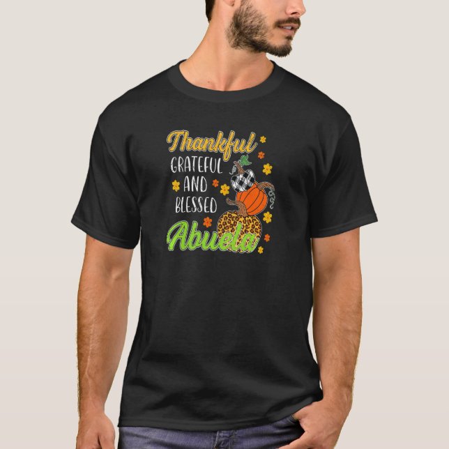 Camiseta Mulheres Graças Graças A Deus Abuela Autumn Fal (Frente)