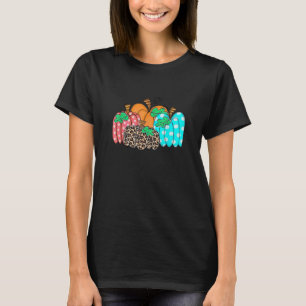 Camiseta Mulheres Gráficos de Abóbora Estampa de Leopardo É