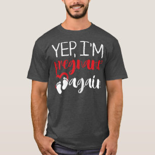 Camiseta Mulheres Grávidas Novamente Maternidade Mãe Futura