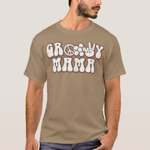 Camiseta Mulheres Groovy Mama Retro Mãe Vintage Hippie Birt