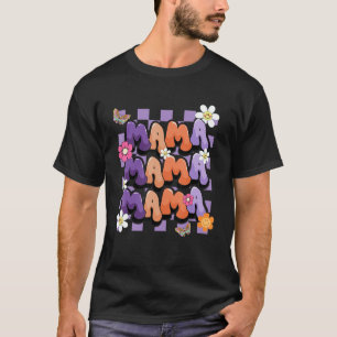 Camiseta Mulheres Groovy Mama Uma Ação de Graças