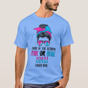 Camiseta Mulheres guardiãs de gênero rosa ou azul revelam