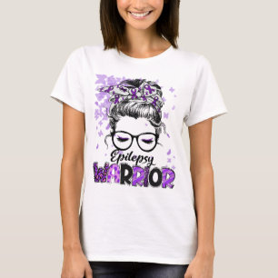 Camiseta Mulheres Guerreiras da Epilepsia Sobrevivente Meni