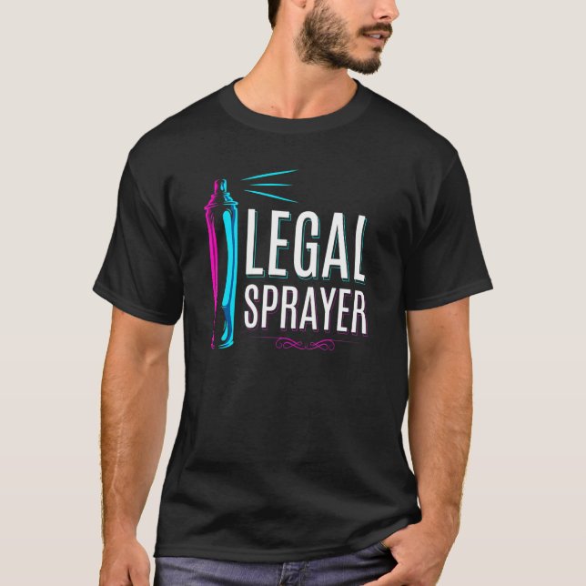 Camiseta Mulheres Hairdresser Hairspray Legítimo Sprayer Ca (Frente)