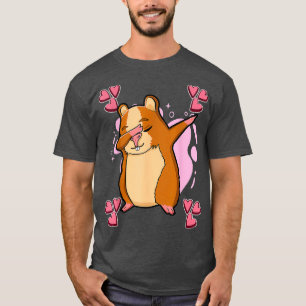 Camiseta Mulheres Hamster Arte Desenhando Corações Meninas 