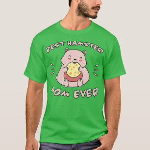 Camiseta Mulheres Hamster Dizendo Melhor Hamster Mamãe Bisc