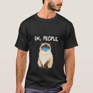 Camiseta Mulheres Himalaias Pessoas de Gato Vestindo Máscar