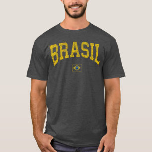Camiseta Mulheres Homens Brasil Bandeira Brasileira Verde a