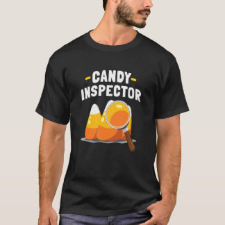 Camiseta Mulheres Homens Crianças Halloween Doces Inspetor