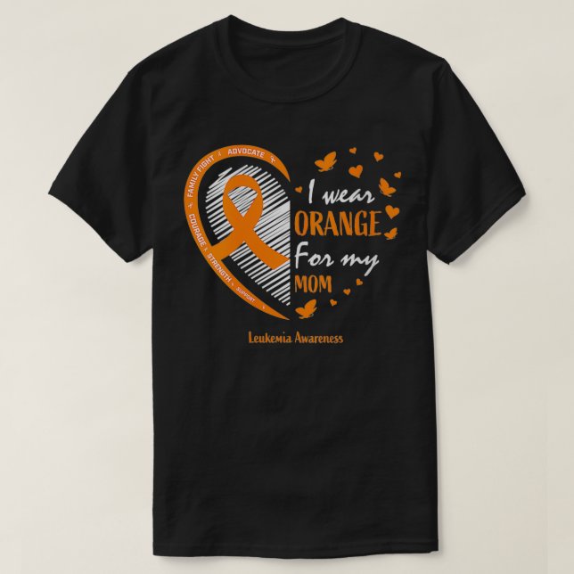 Camiseta Mulheres Homens Crianças Mulheres Eu Visto Laranja (Frente do Design)