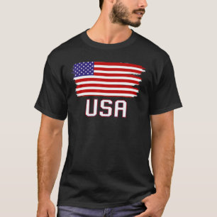 Camiseta Mulheres Homens dos Eua Crianças Bandeira American