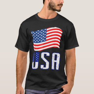 Camiseta Mulheres Homens dos Eua Crianças Bandeira American