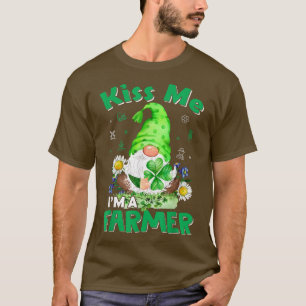 Camiseta Mulheres Homens fazendeiros Gnome Saint Patricks S