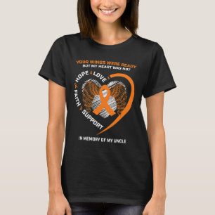 Camiseta Mulheres Homens Memória De Meu Tio Leucemia Awaren