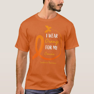 Camiseta Mulheres Homens Que Visto Laranja Para Minha Prima