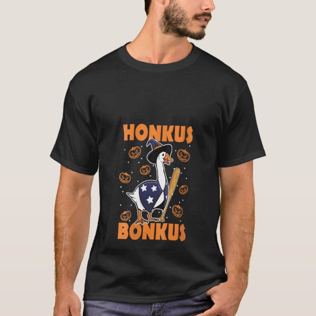 Camiseta Mulheres Honkus Bonkus Dia de as Bruxas engraçado  (Frente)
