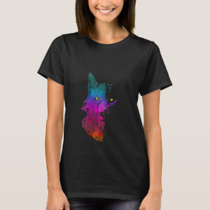 Camiseta Mulheres Howl Floresta Floresta Animal Predador Po