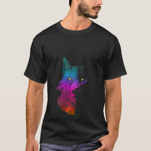 Camiseta Mulheres Howl Floresta Floresta Animal Predador Po