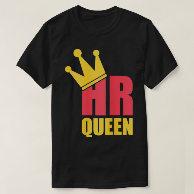 Camiseta Mulheres HR Recursos Humanos rainha Emprego, empre (Frente do Design)