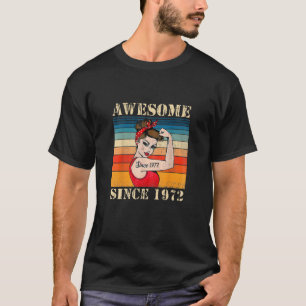 Camiseta Mulheres Incríveis Desde 1972 50º Aniversário, Mãe