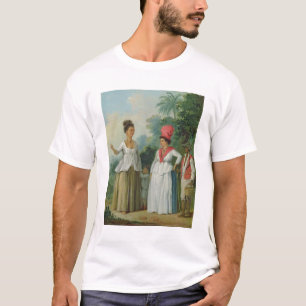 Camiseta Mulheres indianas ocidentais da cor, com uma