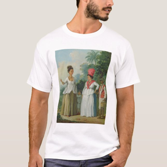 Camiseta Mulheres indianas ocidentais da cor, com uma (Frente)