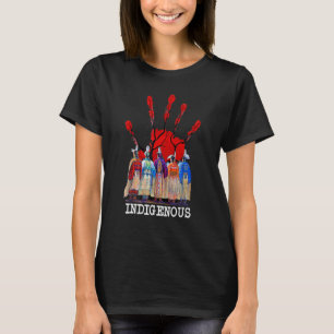 Camiseta Mulheres Indígenas Nativas Americanas Cherokee Mão