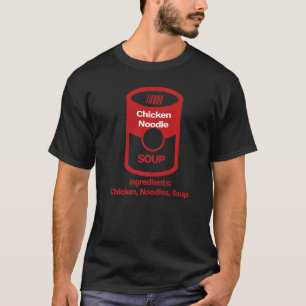 Camiseta Mulheres Ingredientes Alimentares Sopa de Frango c