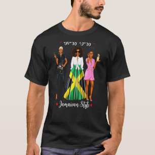 Camiseta Mulheres Jamaica Cabeleireiro Bela jamaicana negra