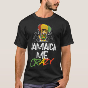 Camiseta Mulheres Jamaica Me Reggae Jamaicano Louco Engraça