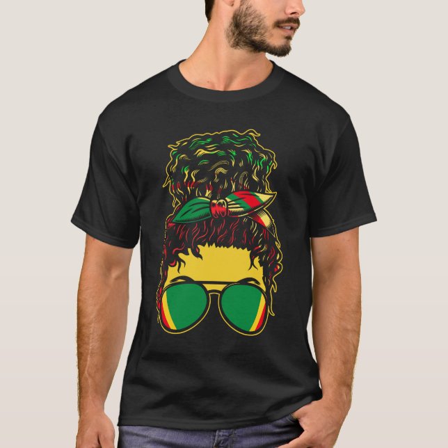 Camiseta Mulheres Jamaica Reggae Rasta (Frente)