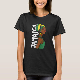 Camiseta Mulheres jamaicanas Caribe de bandeira Souvenir Bl