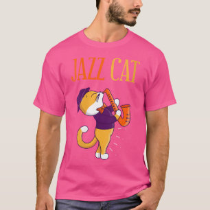 Camiseta Mulheres Jazz Cat Trumpet tocando Banda Solo Jazz