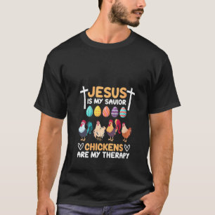 Camiseta Mulheres Jesus é meu Salvador Galinhas são minha T