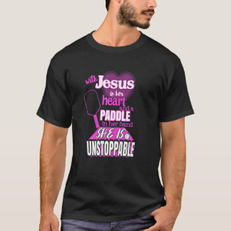 Camiseta Mulheres Jesus E Um Paddle Que Diz Motiva