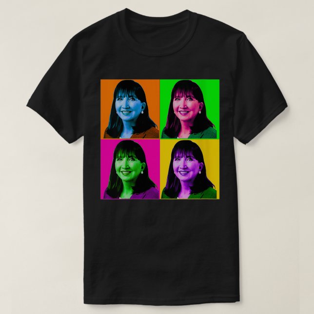 Camiseta Mulheres Jo Jorgensen é o presidente Pop Art Graph (Frente do Design)
