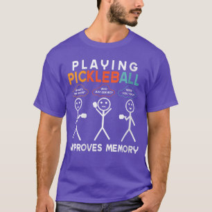 Camiseta Mulheres Jogando Pickleball Melhora Memória Pickle
