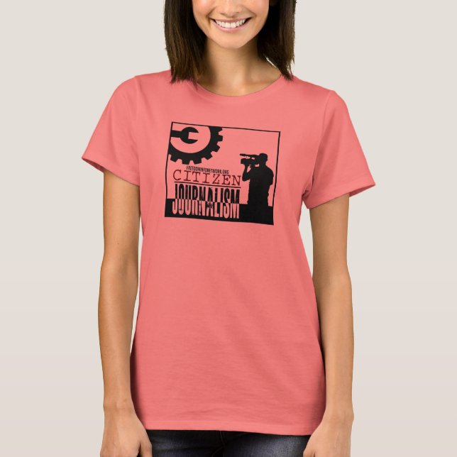 Camiseta Mulheres "Jornalismo Cidadão" Deem Tee (Frente)