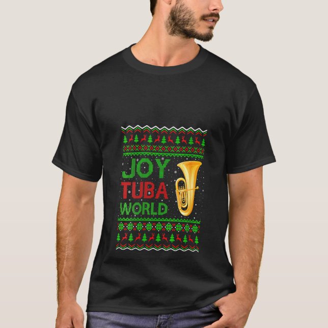 Camiseta Mulheres Joy Tuba World Music Xmas Ugly Tuba Chris (Frente)