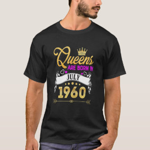 Camiseta Mulheres Julho De 1960 62 Anos 62 Aniversário Rain