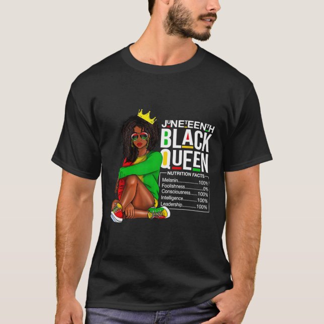 Camiseta Mulheres Junta Décima Negra Rainha Negra Fatos Nut (Frente)