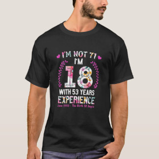 Camiseta Mulheres Juntas Meninas 1950 71 Aniversário 71 Ano