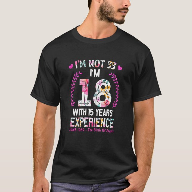 Camiseta Mulheres Juntas Meninas 1989 33 Aniversário 33 Ano (Frente)