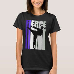 Camiseta Mulheres Karate Pink Aniversário Fierce Competição