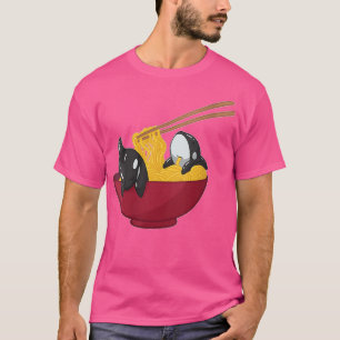 Camiseta Mulheres Kawaii Anime Japonês Ramen Noodles Orca W