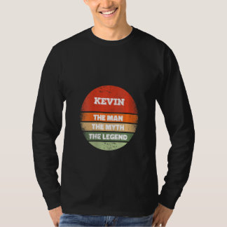 Camiseta Mulheres Kevin O Homem O Mito A Lenda Engraçada