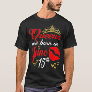 Camiseta Mulheres Lábios Vermelhos Queens são Nasceres no 1